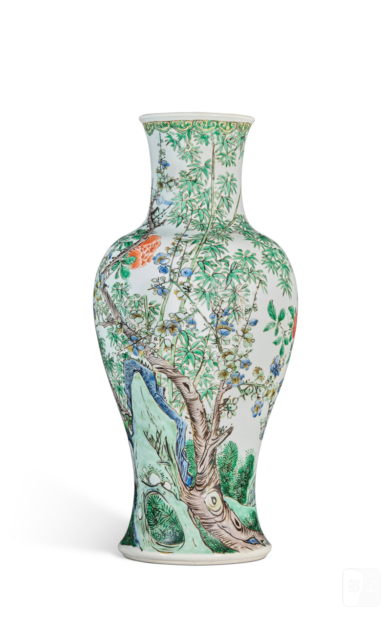 VASE BALUSTRE EN PORCELAINE DE LA FAMILLE VERTE  CHINE, DYNASTIE QING, ÉPOQUE KANGXI (1662-1722) - 图4